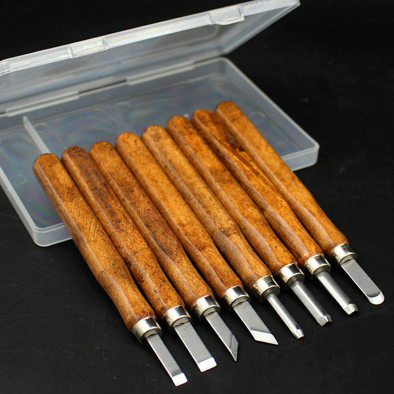 Professional Wood Carving Hand Chisel Tool 12Pcs Set Woodworking Gouges Steel