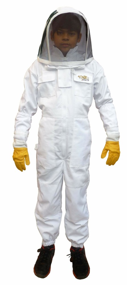 White Poly Cotton Children's Beekeeping Suit
