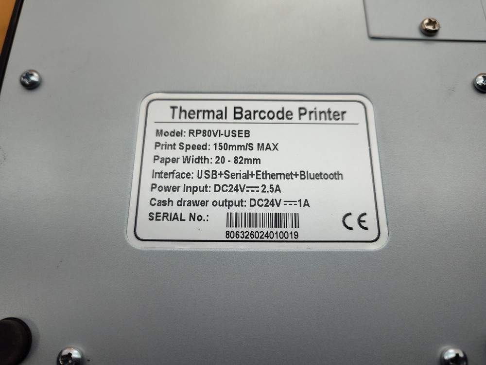 VACSMART RP80VI-USEB Thermal Barcode Printer with extras