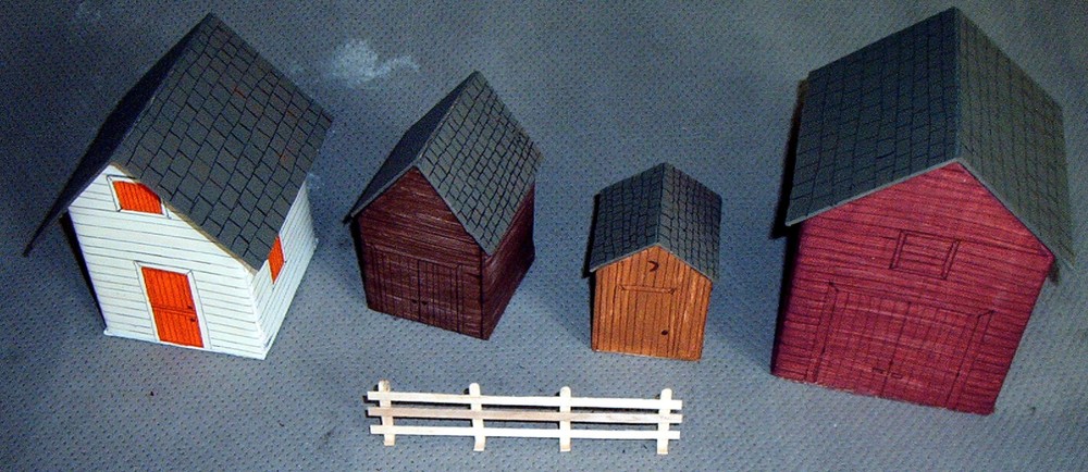 Studio J brand miniature wargaming terrain (SPECIAL prototype RUSTIC BUILDINGS )