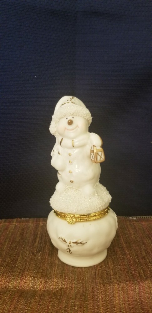 International Bazaar - Ceramic Snowman Keepsake Box