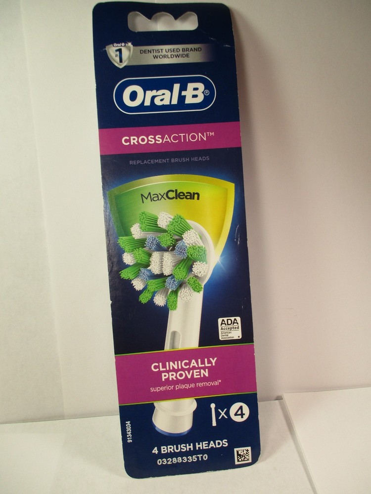 Oral-B Crossaction Max Clean Replacement Brush Heads 4 ct