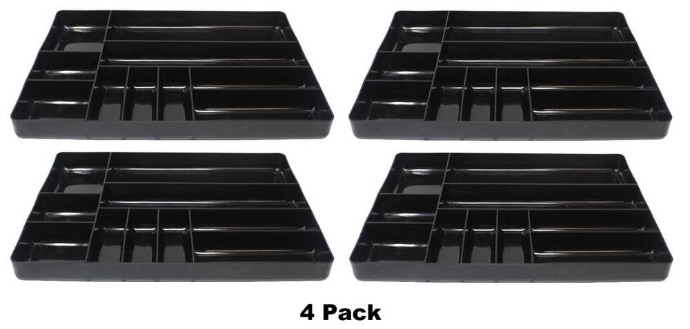 JSPManufacturing Stackable Lightweight 10 Compartment Organizer TrayBlack or Red