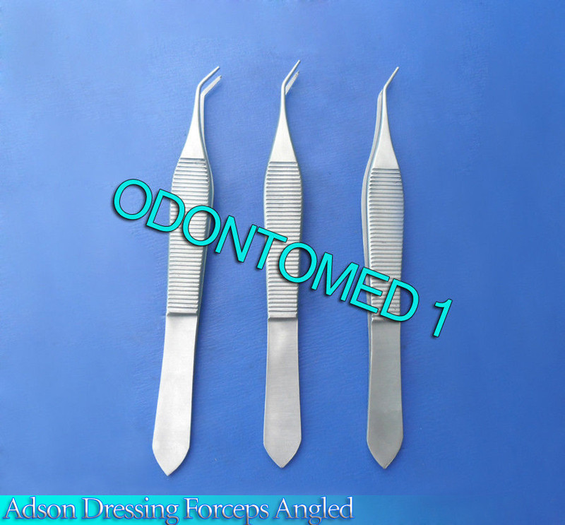 12 Adson Dressing Forceps Angled Surgical Instrumens