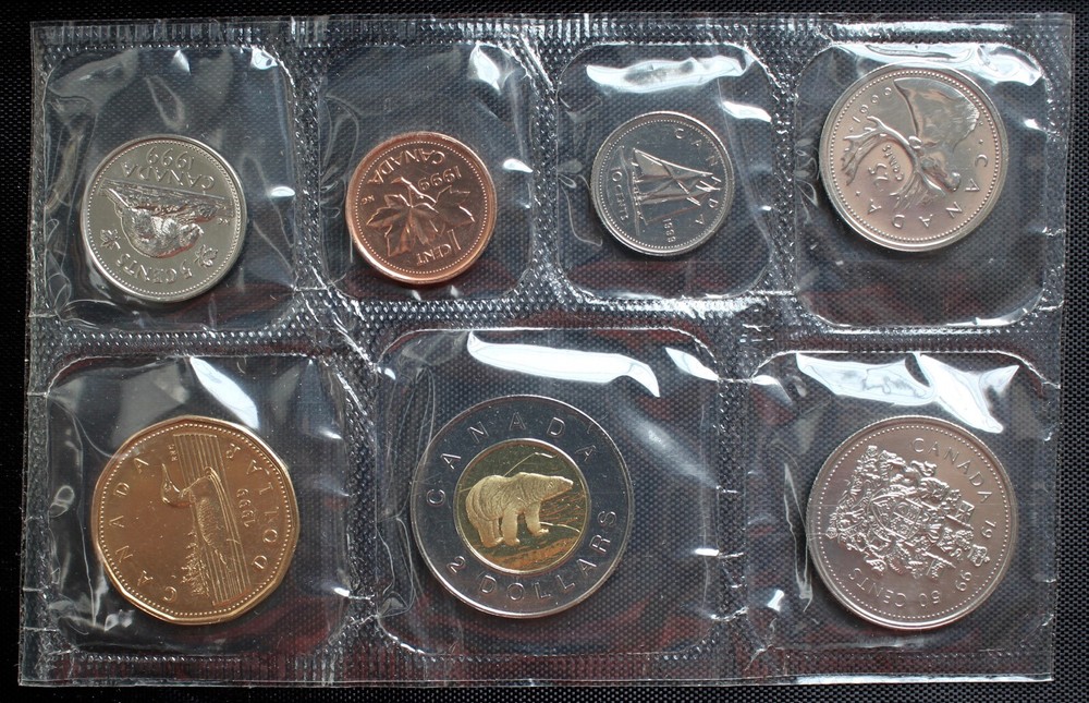 1999 CANADA  PROOFLIKE UNCIRCULATED COIN SET w/COA and Envelope