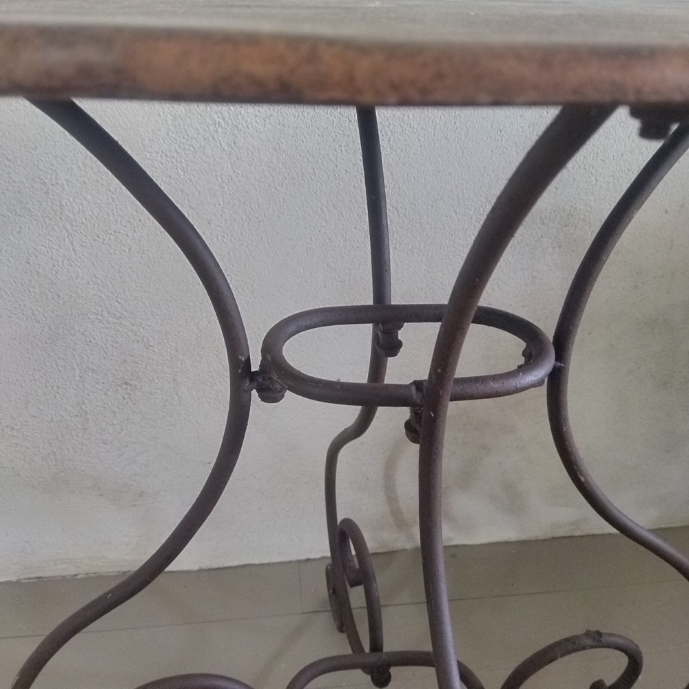 French wrought iron garden table