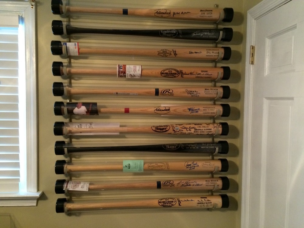 3 Bat - Wood Baseball Bat Display Wall Rack - Wall Mount ( SEE DESCRIPTION )
