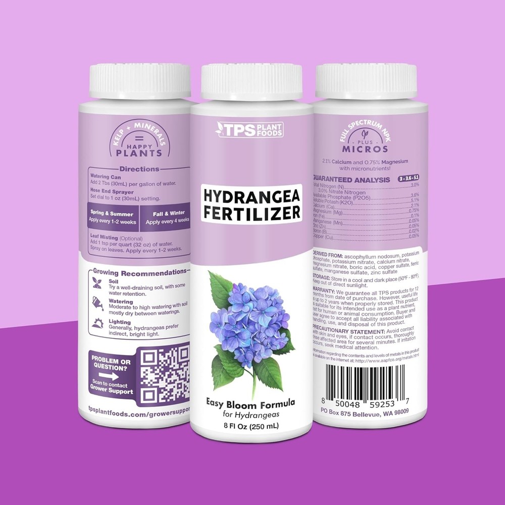 8 oz Hydrangea Fertilizer for Vibrant Blooms & Healthy Root Development
