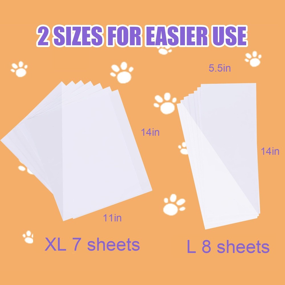 15pack Cat Scratch Furniture Protector,Couch Protector from transparent