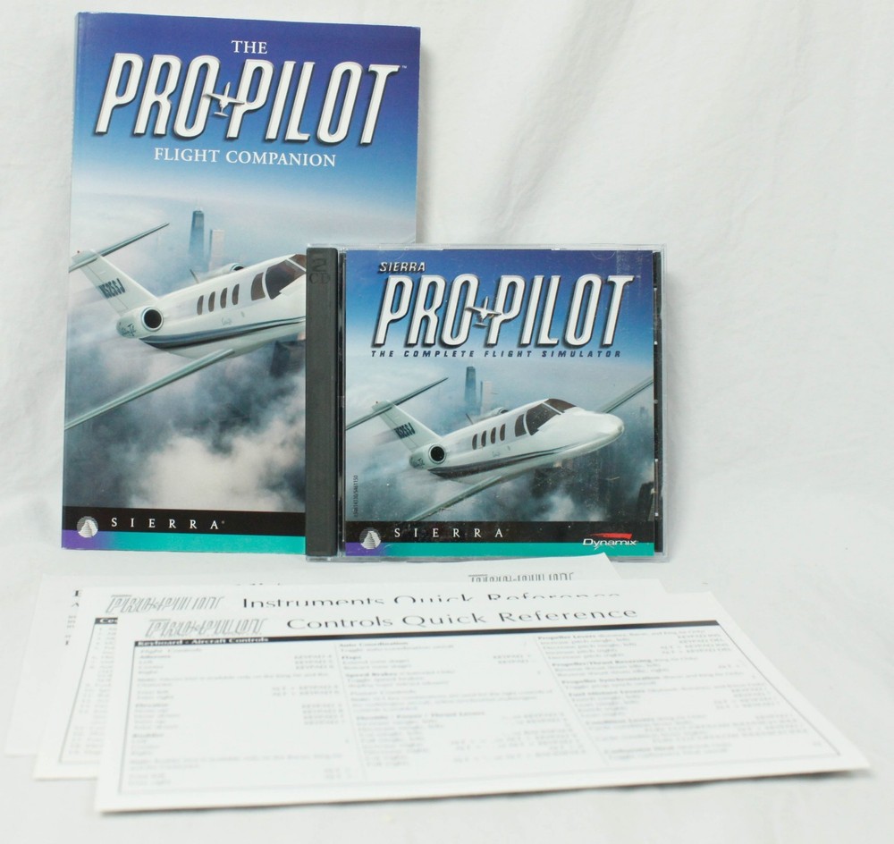 Sierra Pro Pilot Flight Simulator Windows CD PC Game 1997 With Box