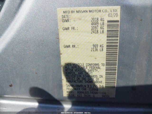 ALTIMA 2020 Transmission Shift 965210