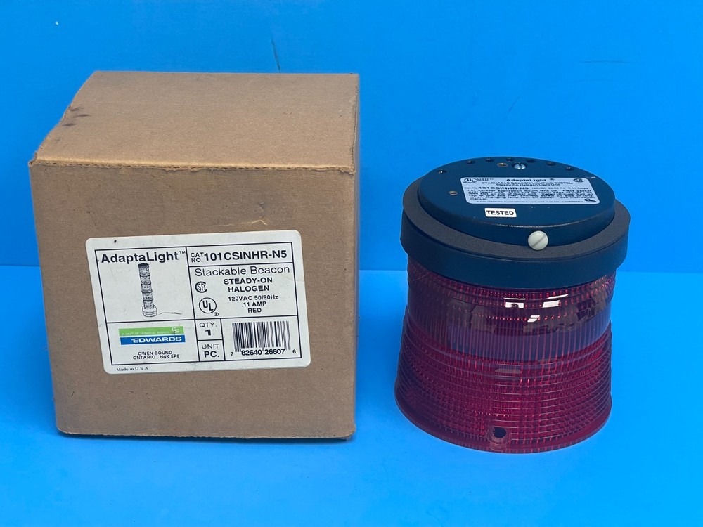 AdaptaLight 101CSINHR-N5 Red Stackable Beacon Steady on Halogen 120VAC