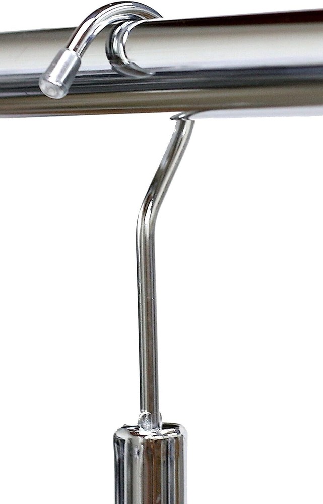 Simple Houseware Adjustable Closet Hanging Rod, Chrome 1 Pack,