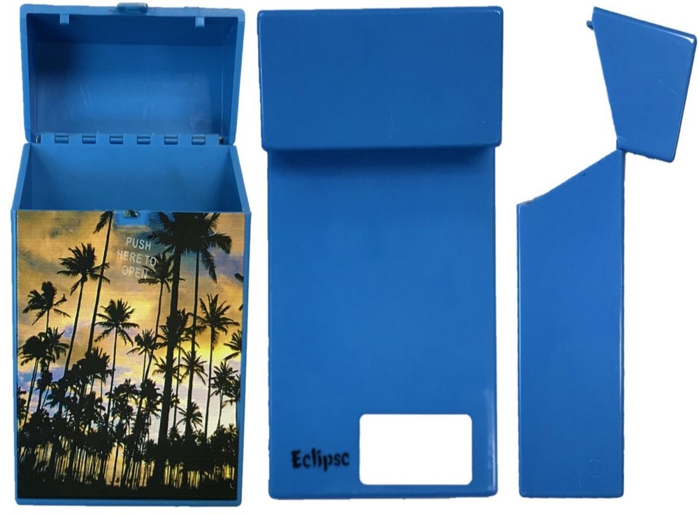 Eclipse Tropical Hard Plastic Crushproof Cigarette Case, 2ct, 100s, 3117D13