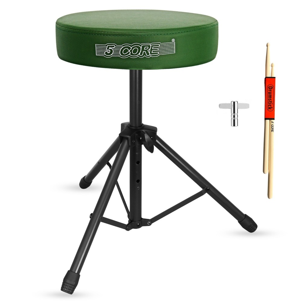 5 Core Drum Throne 3" Padded Comfortable 330Lb Capacity Drummer Stool Adjustable