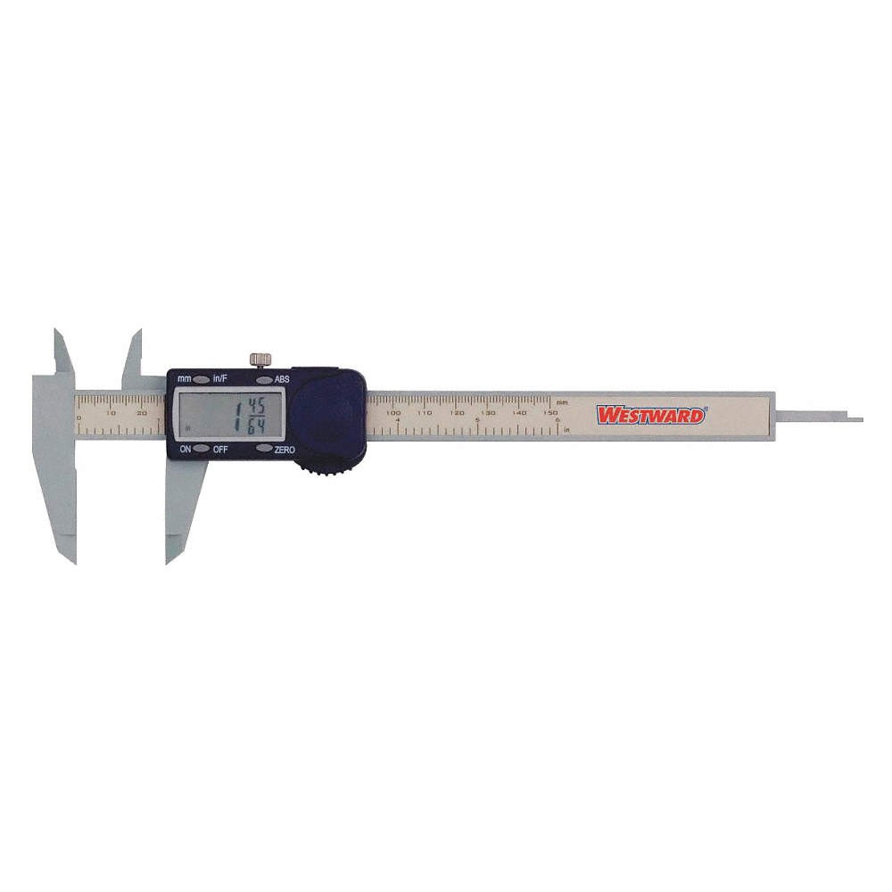 WESTWARD 2YNC6 Digital Caliper,Fractional,Poly,6" 2YNC6
