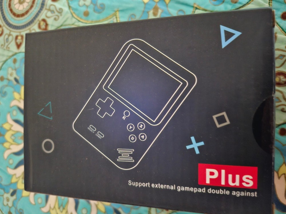 Game Box Plus- Hand Held Game System Rechargeable Battery-RED-NEW