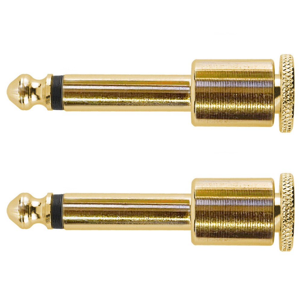2 Pack | George L's .155 Right Angle Unplated Brass Solderless Cable Plugs