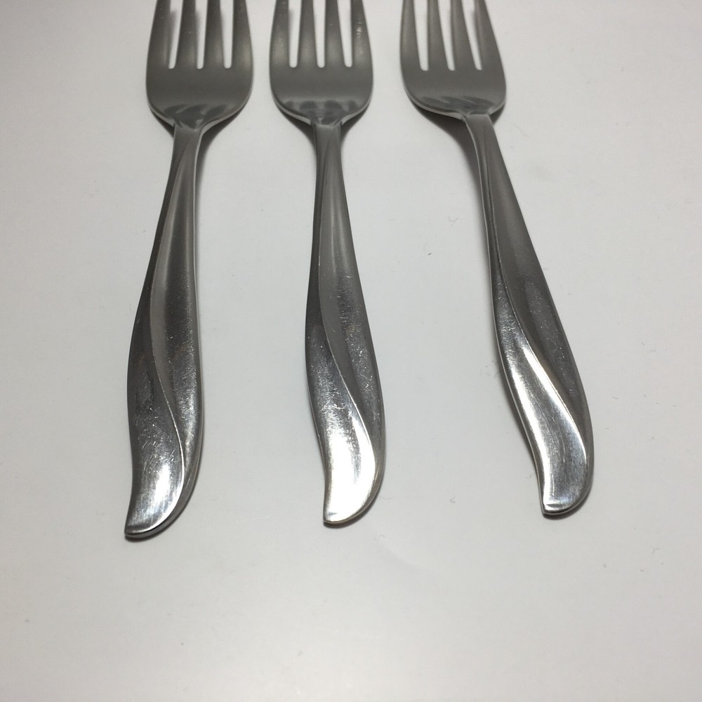 Wm Rogers Impression USA Stainless Flatware Salad Fork x 3 Lot B