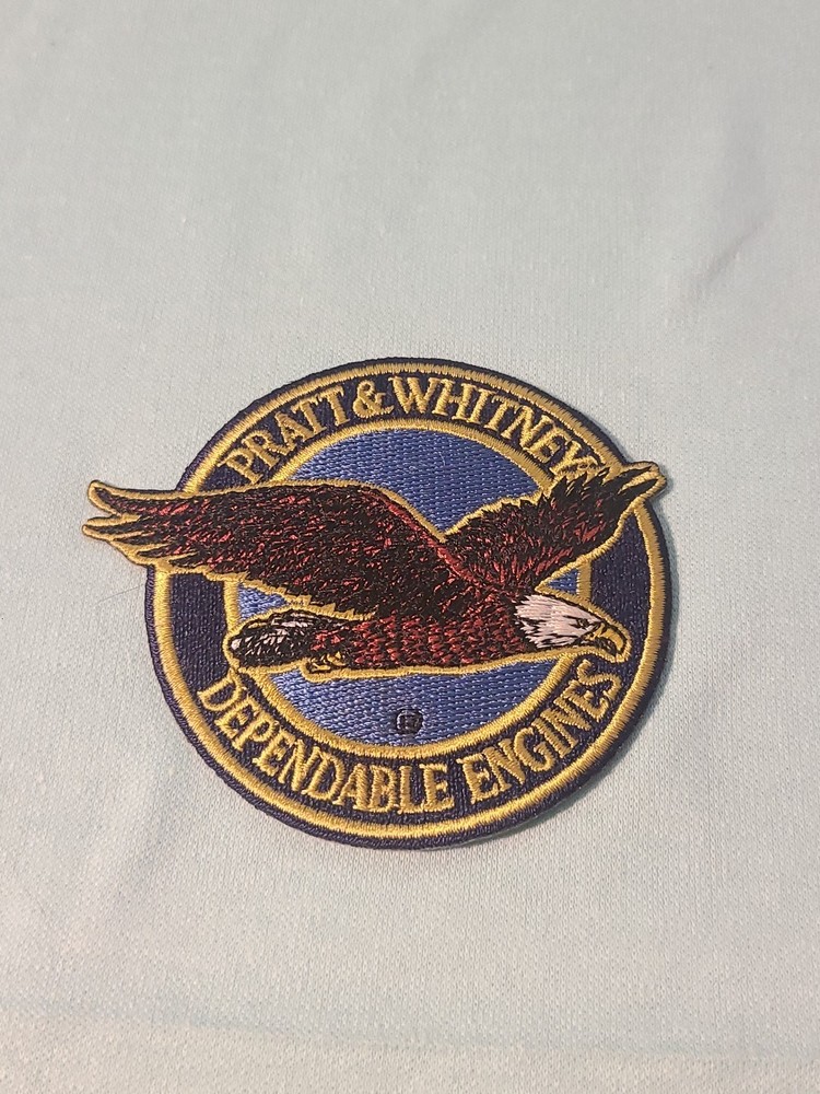 Vintage Original Pratt & Whitney Dependable Engines Eagle Patch Unused