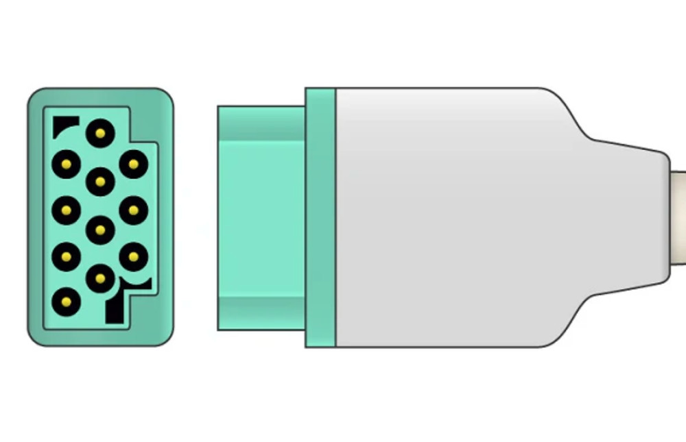 GE B650 Compatible Direct-Connect EKG Cable Snap -Ships Same Day