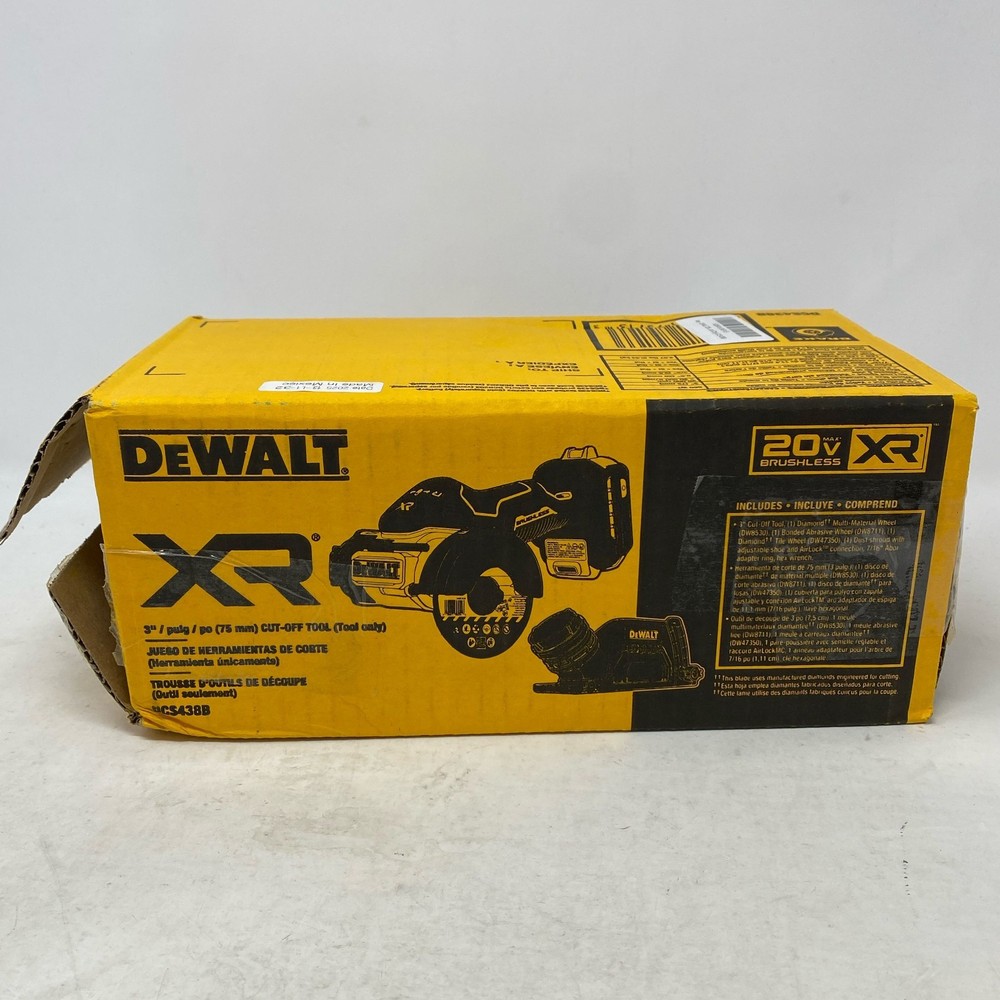 DEWALT 20V MAX XR 3" Cut-Off Tool DCS438B Yellow/Black Bare Tool
