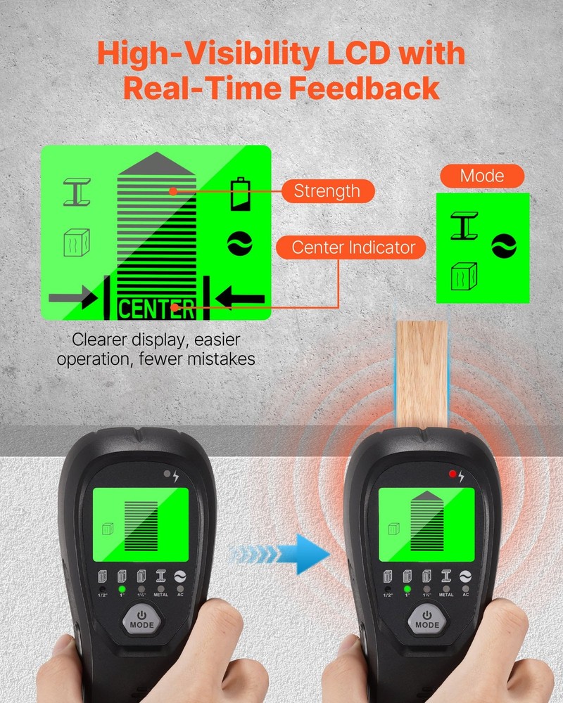 Stud Finder Wall Scanner 5 in 1 Electronic Wall Stud Detector Smart Sensor