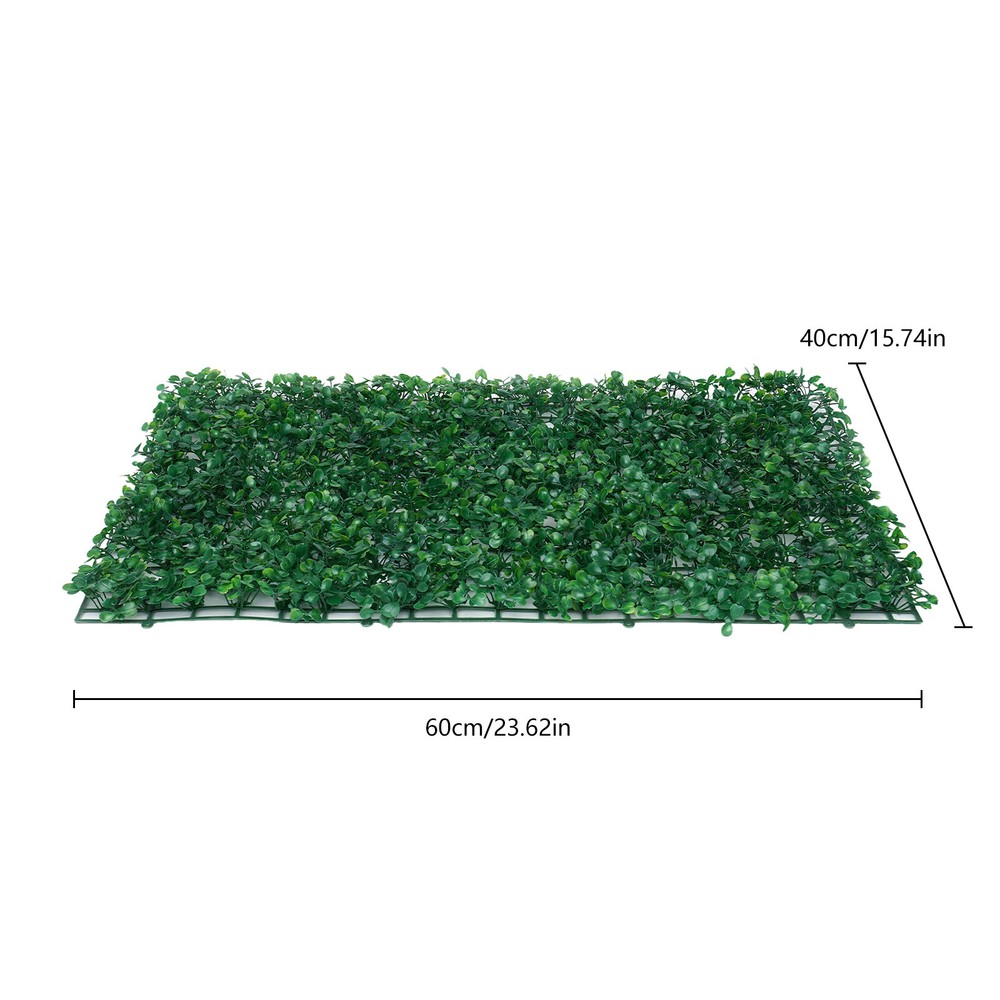 12-Pack Artificial Greenery Panels 40×60cm PE Privacy Wall Hedge Mat