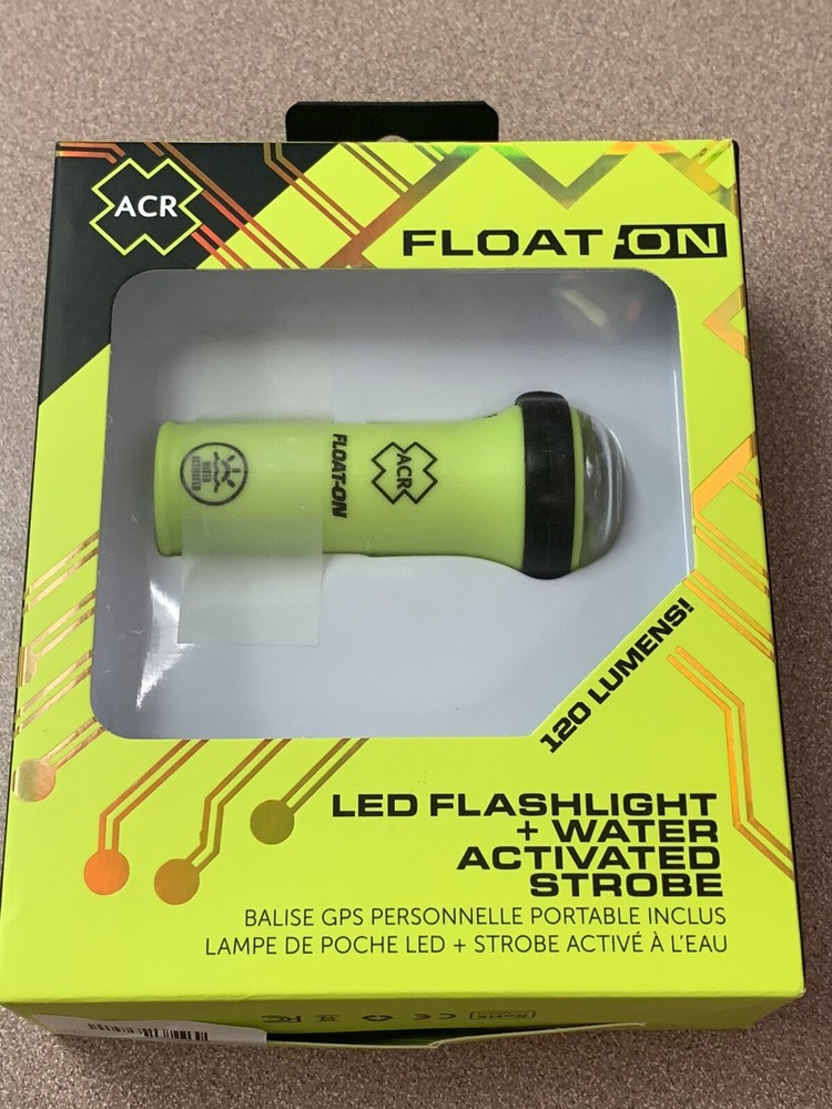 Acr Float-On  LED FLASHLIGHT† WATER ACTIVATED STROBE **NEW**