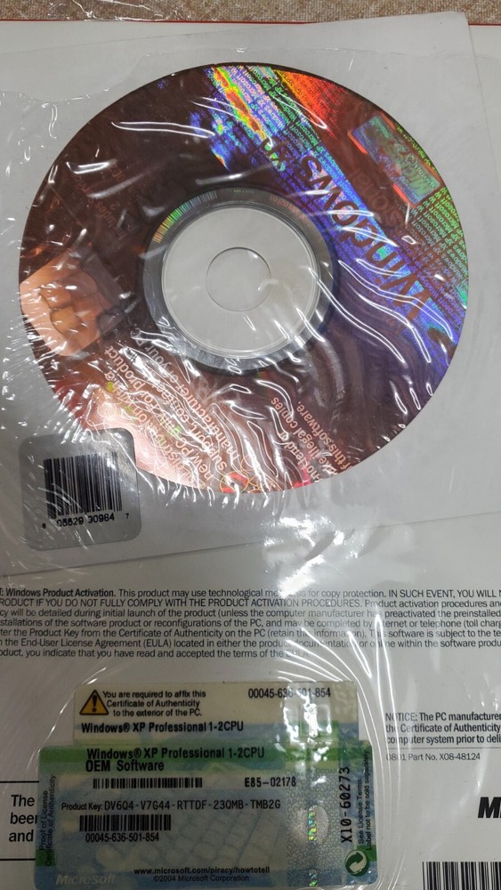 MICROSOFT WINDOWS XP PROFESSIONAL FULL OPERATING SYSTEM MS WIN PRO =NEW SEALED=