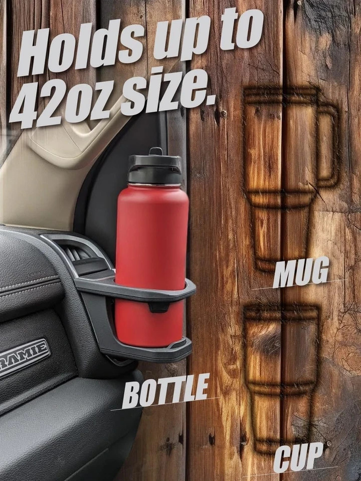 AZUTO RAM Trucks Cup Holder, Drink Folder Beverage Console Black