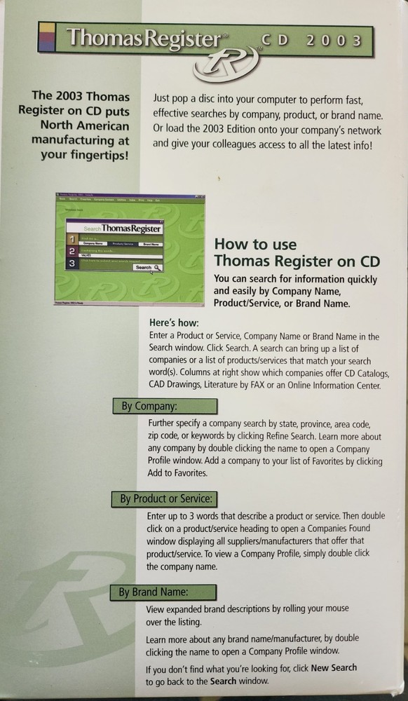 Thomas Register 2003