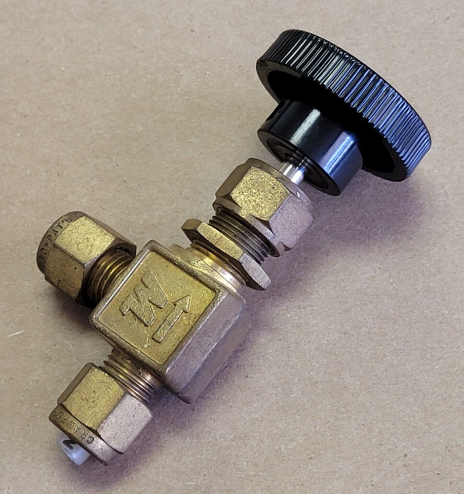 WHITEY B 1VS4 A B-1VS4A BRASS BONNET NEEDLE VALVE