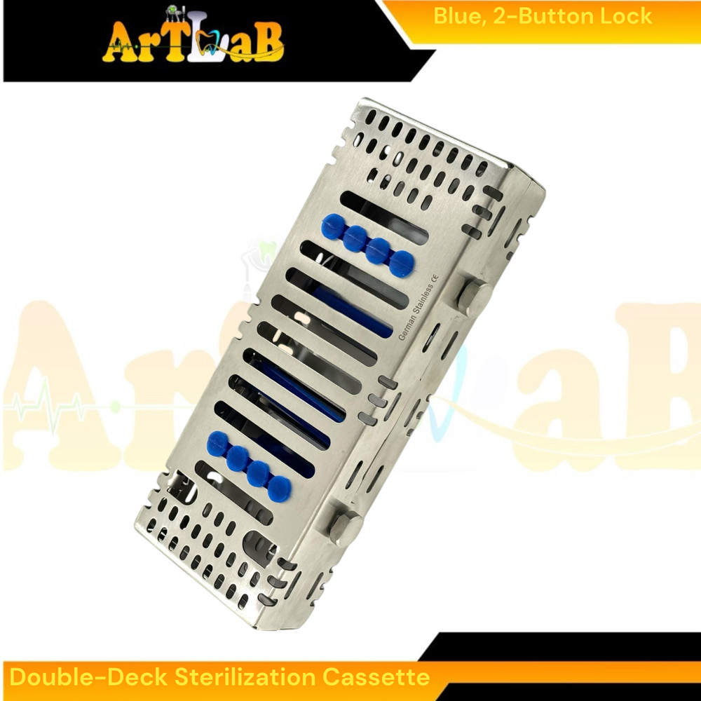 Autoclave Sterilization Cassette for 8 Instruments, Double-Decker, Lockable (1x)
