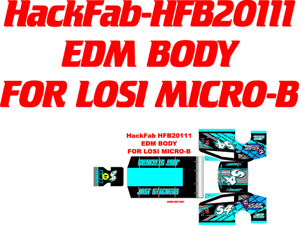 HACKFAB HFB20111  EDM  FOR LOSI MICRO B WRAP JAYME JUST 2024