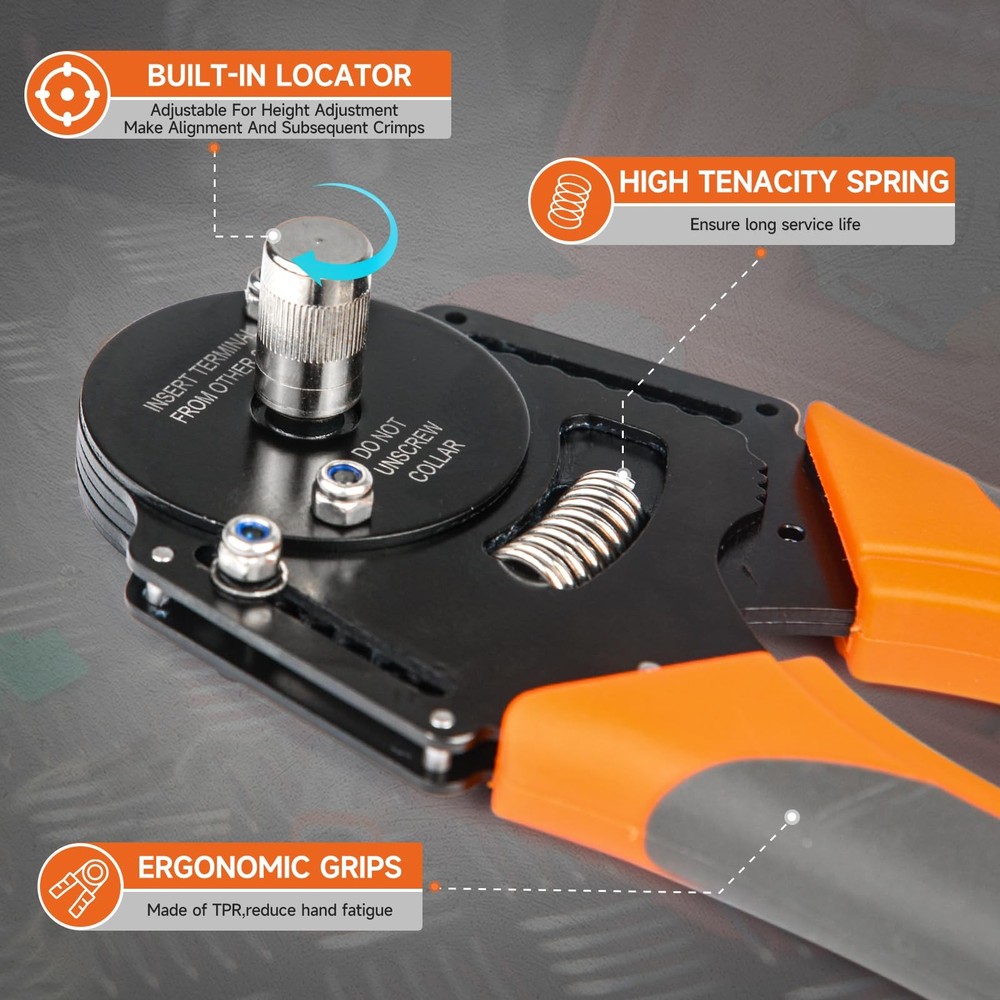 Closed Barrel Crimper 4 Way Indent,8 Impression Type for Deutsch Solid Contacts.