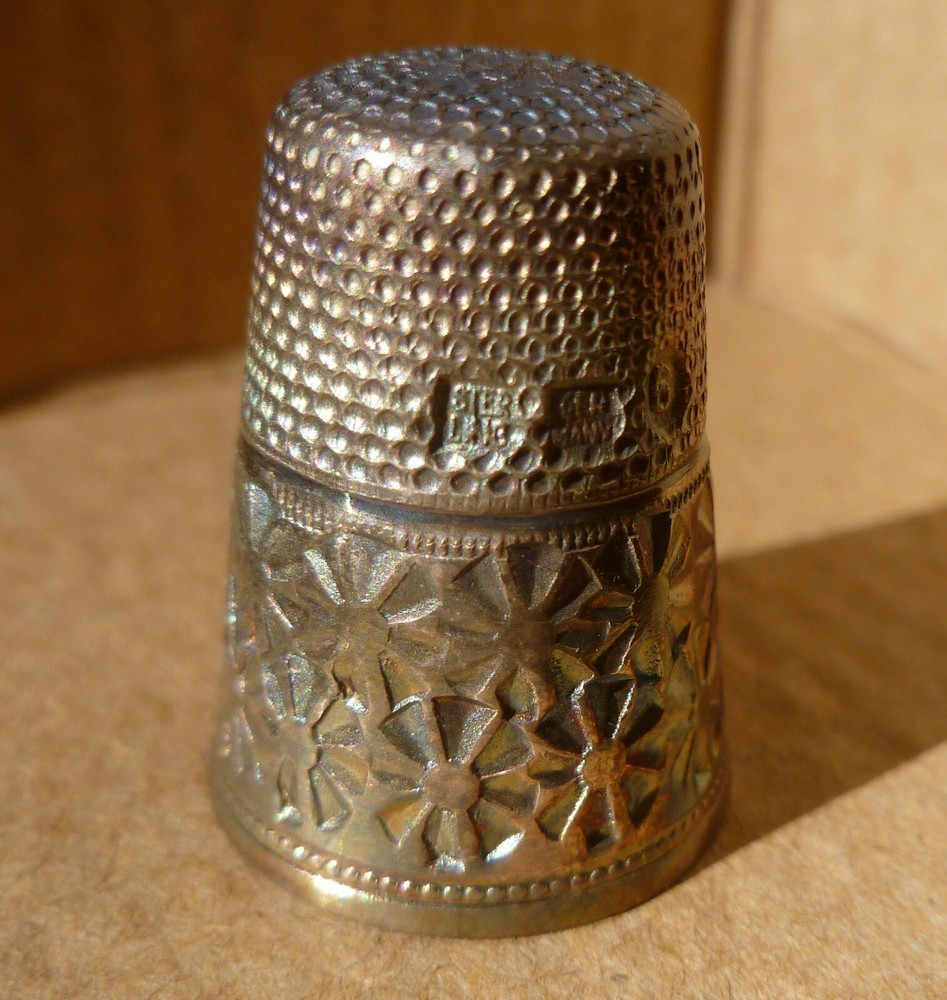 Sterling Silver Thimble Vintage Germany 6