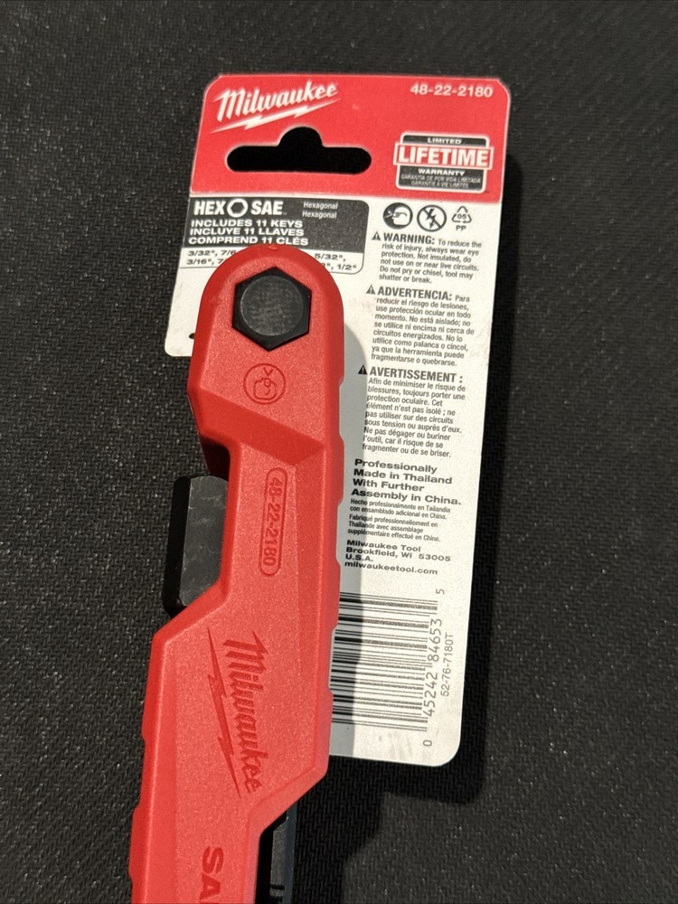 Milwaukee SAE Hex Key Set 48-22-2180