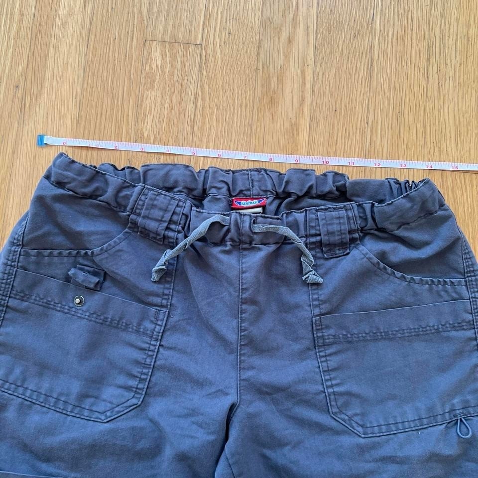 Grey Cargo Pants with Adjustable Waist