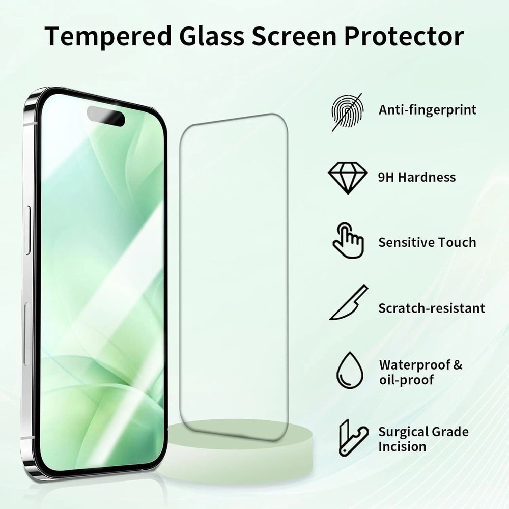 3Pack Screen Protector for iPhone 16 Pro Max with Installation Frame, Anti-Finge