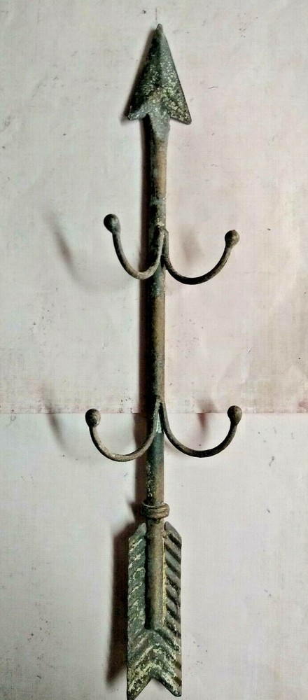 Towel Hat Coat Arrow Wall Multi Hook Beach Shabby Rustic