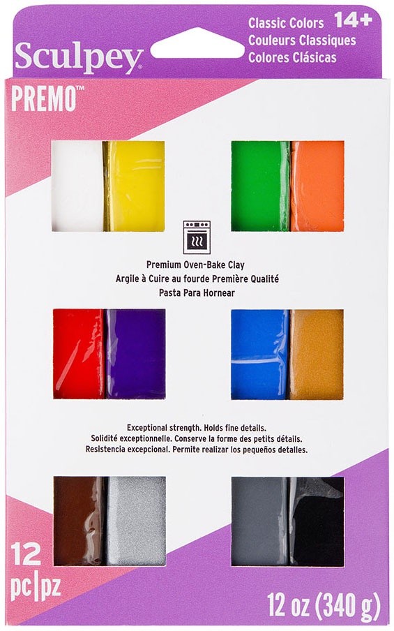 Polyform Premo Sculpey Polymer Clay Multipack 1oz 12/Pkg-Classic