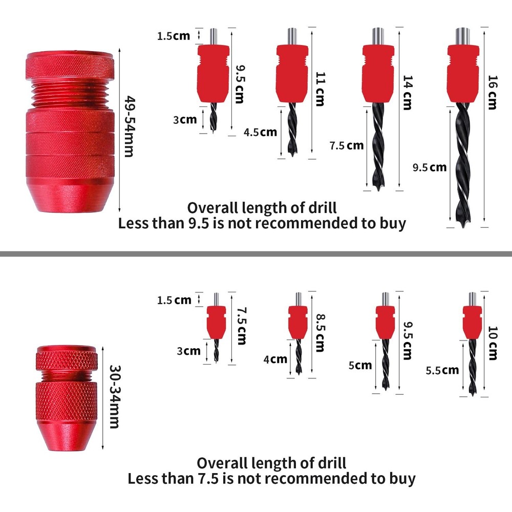 2-Piece Adjustable Aluminum Drill Stop Set - Versatile for Multiple Materials