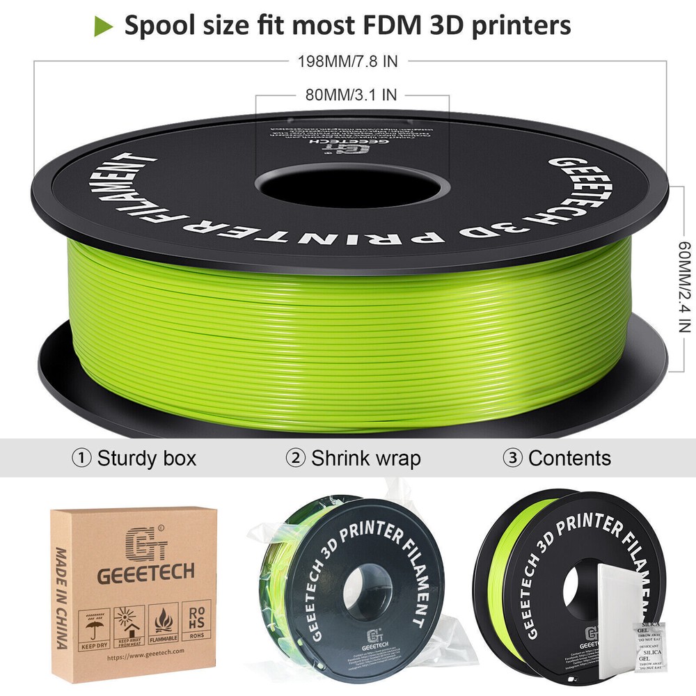 Geeetech 3D Printer 1KG PLA Filaments 1.75mm Regular PLA Precision Consumables
