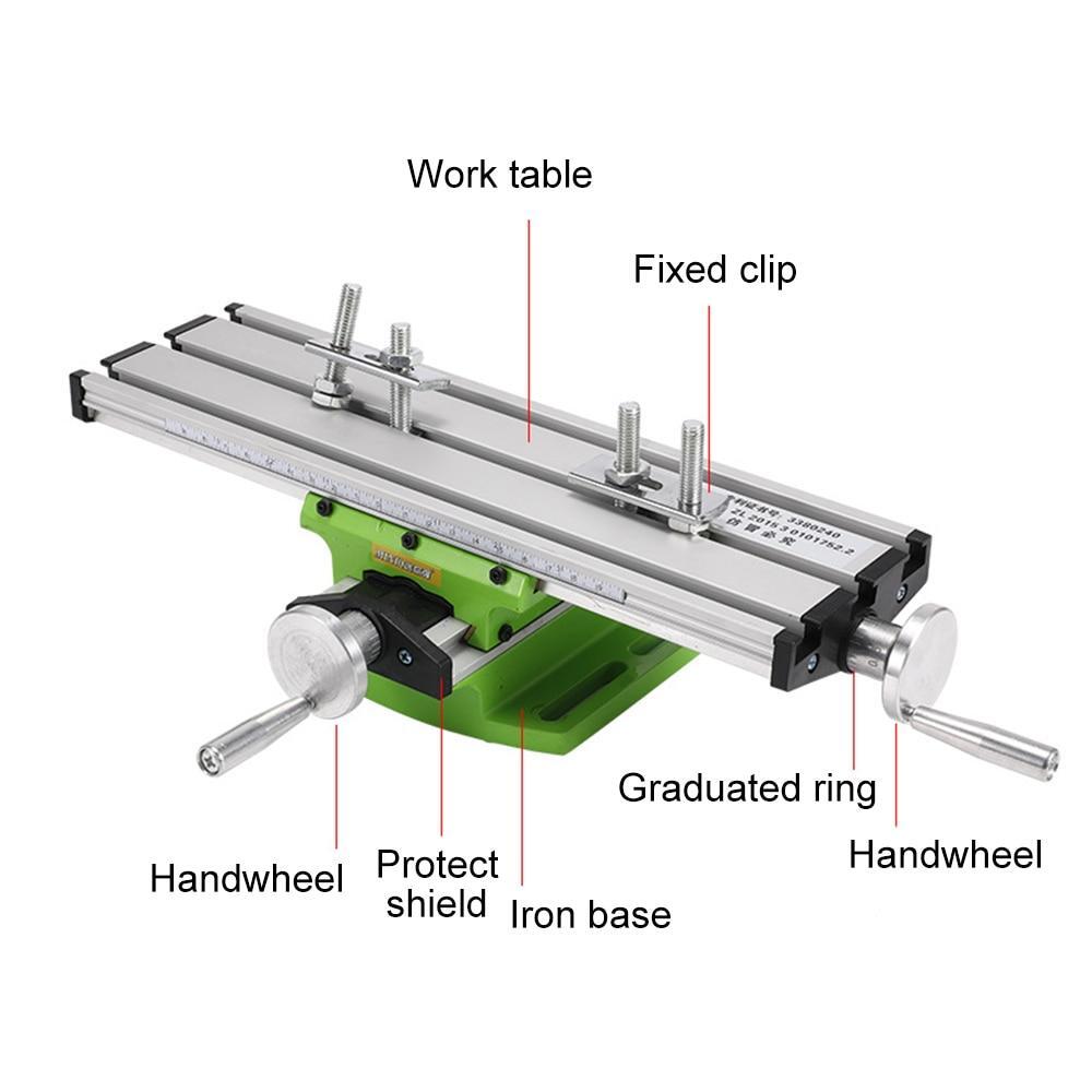 Milling Machine Working Slide Table Multifunction Worktable Vise Fixture Adjustm