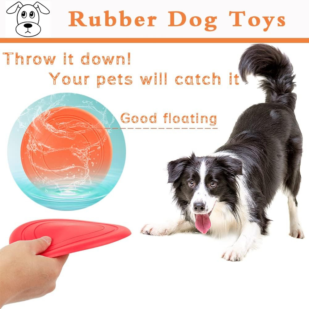 6 Pack Dog Flying Discs - Interactive, Soft Floating Saucer for Small, Medium Do