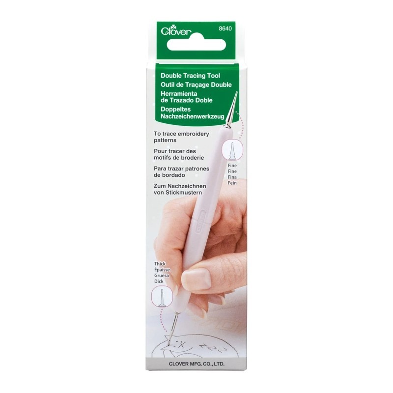 Clover Double Tracing Tool - To Trace Embroidery Patterns - Fine End - Thick End