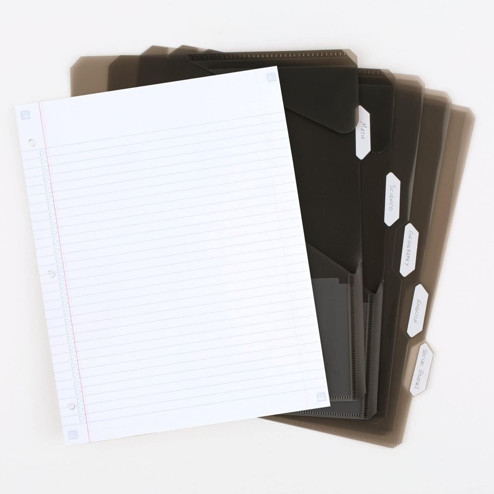 Five Star Flex Refillable Notebook + Study App, College 8 1/2" x 11", Black