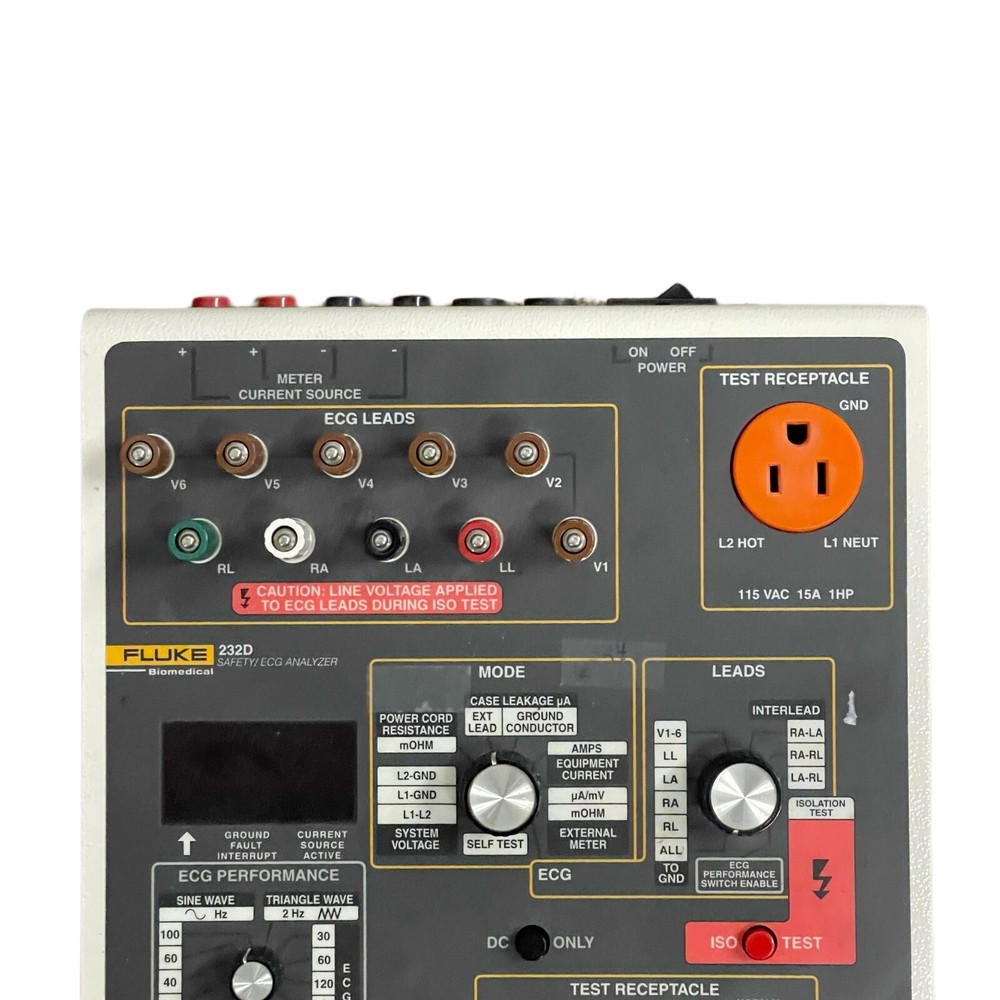Fluke Biomedical REF 232D Electrical Safety / ECG Analyzer Untested As Is