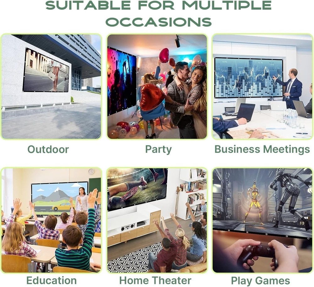 Double Sided Projection Screen for Outdoor Indoor